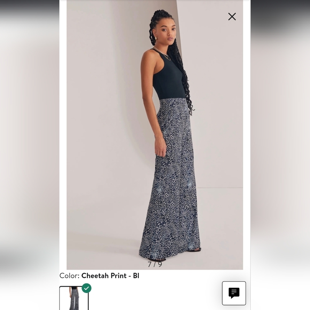 Favorite Daughter Blues and White FRIDAY  Cheeta  Print Pants SIZE 18 BRAND NEW